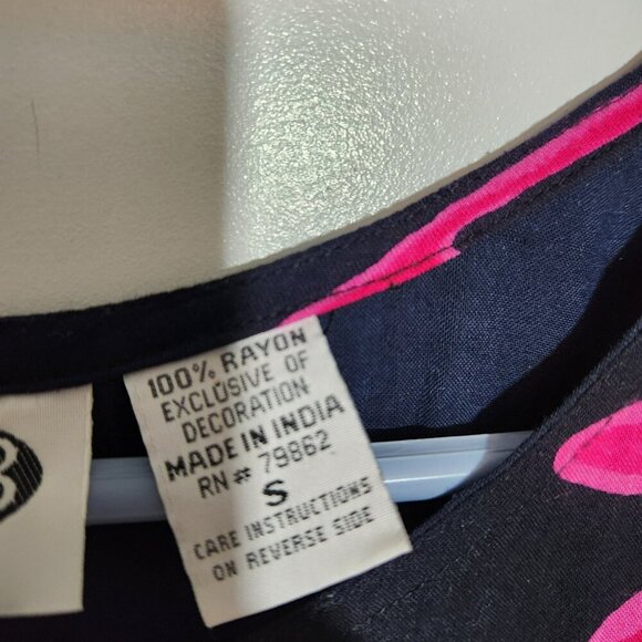 Vintage MTB Meant To Be Womens Short Sleeve Midi Shift Dress Sun Print Size S - Picture 5 of 6